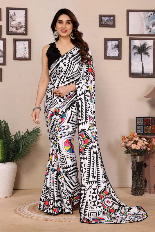 Bright Moss Casual Wear Saree