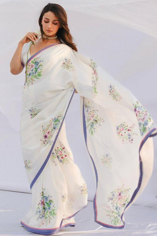 Bright Moss Casual Wear Saree