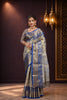 Blue Woven Kanjivaram Silk Saree