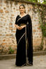 Black Mirror Lace Georgette Saree