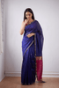 Blue Cotton Silk Saree