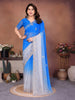 Blue Georgette Embroidered Saree