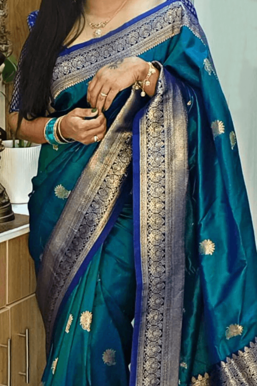 Blue Premium Kanjivaram Silk Saree