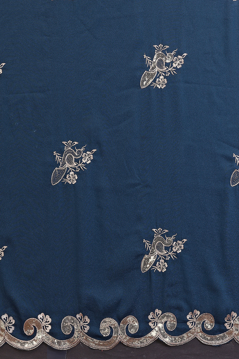 Morpich Star Georgette Embroidered Saree