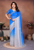 Blue Georgette Embroidered Saree