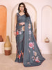 Grey Manipuri Silk Saree