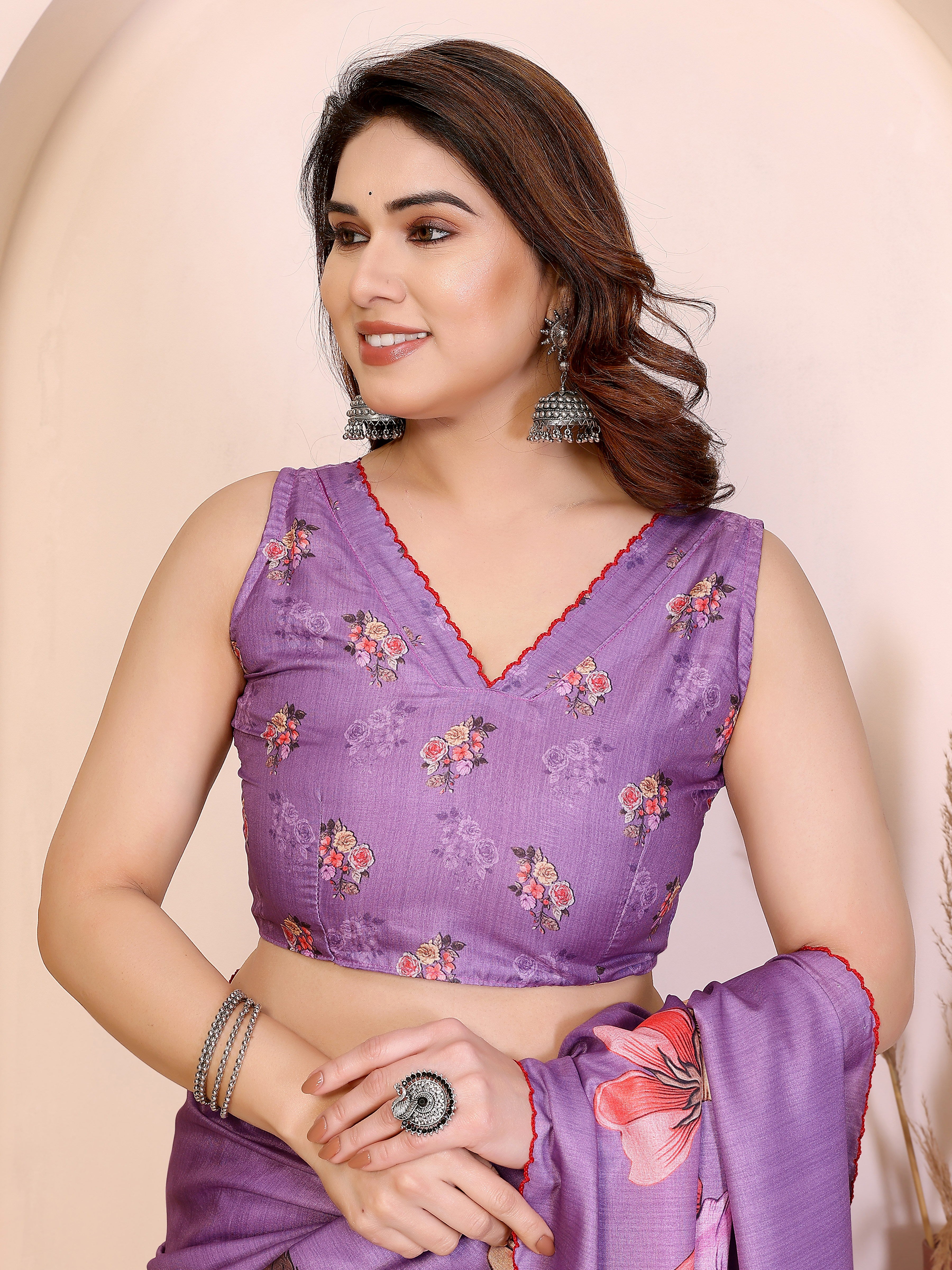 Purple Manipuri Silk Saree