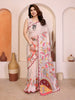 Cream Kalamkari Printed Saree