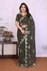 Mehendi Star Georgette Embroidered Saree