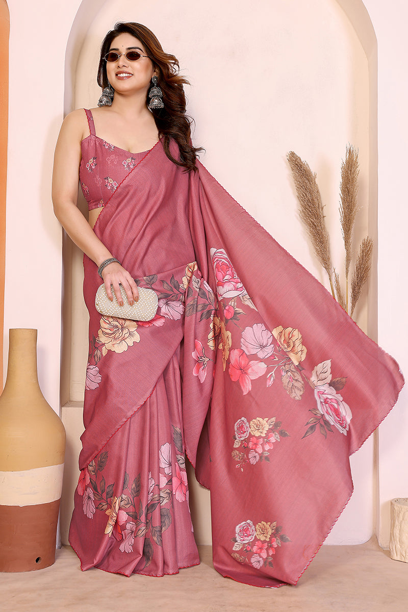 Pink Manipuri Silk Saree