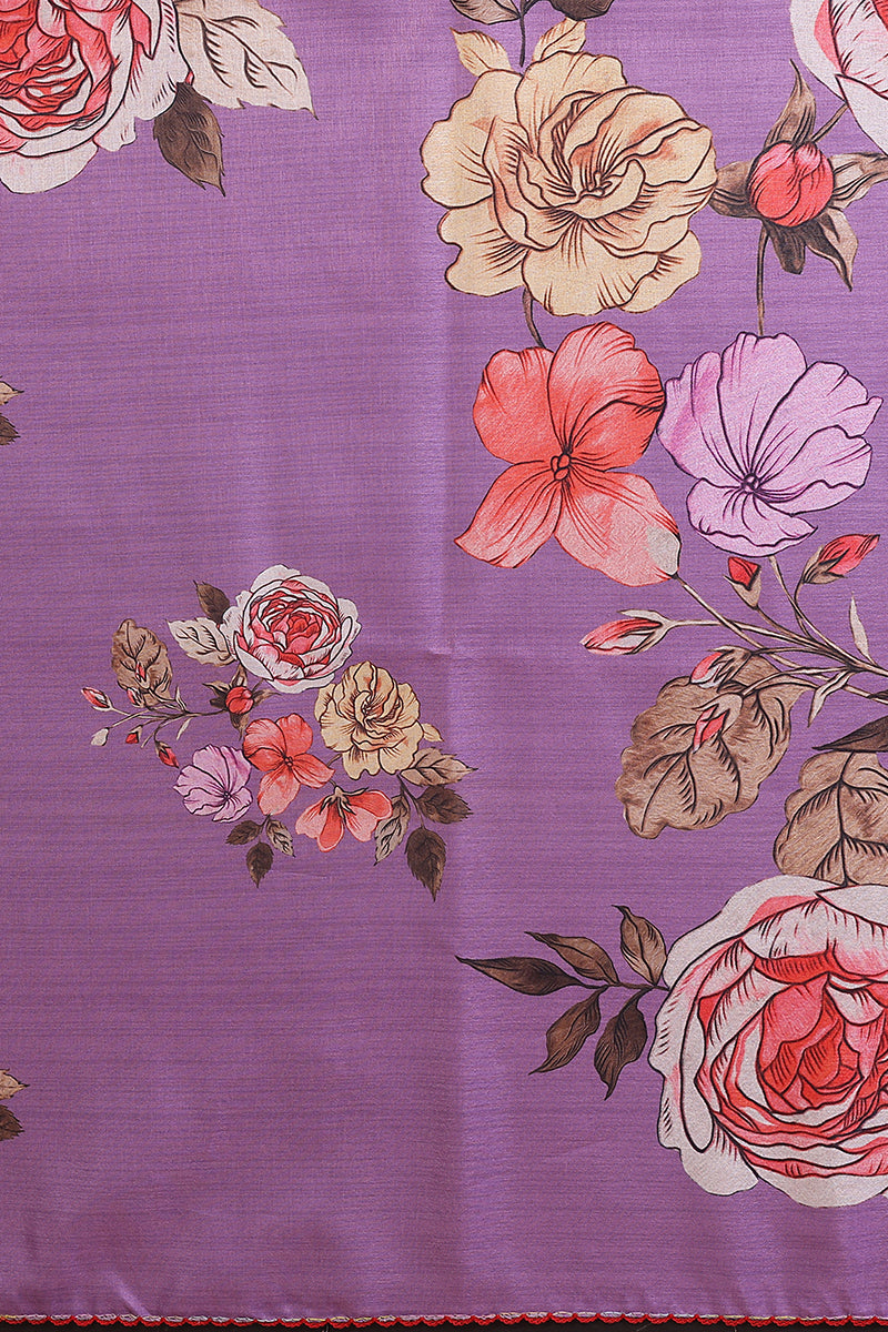 Purple Manipuri Silk Saree