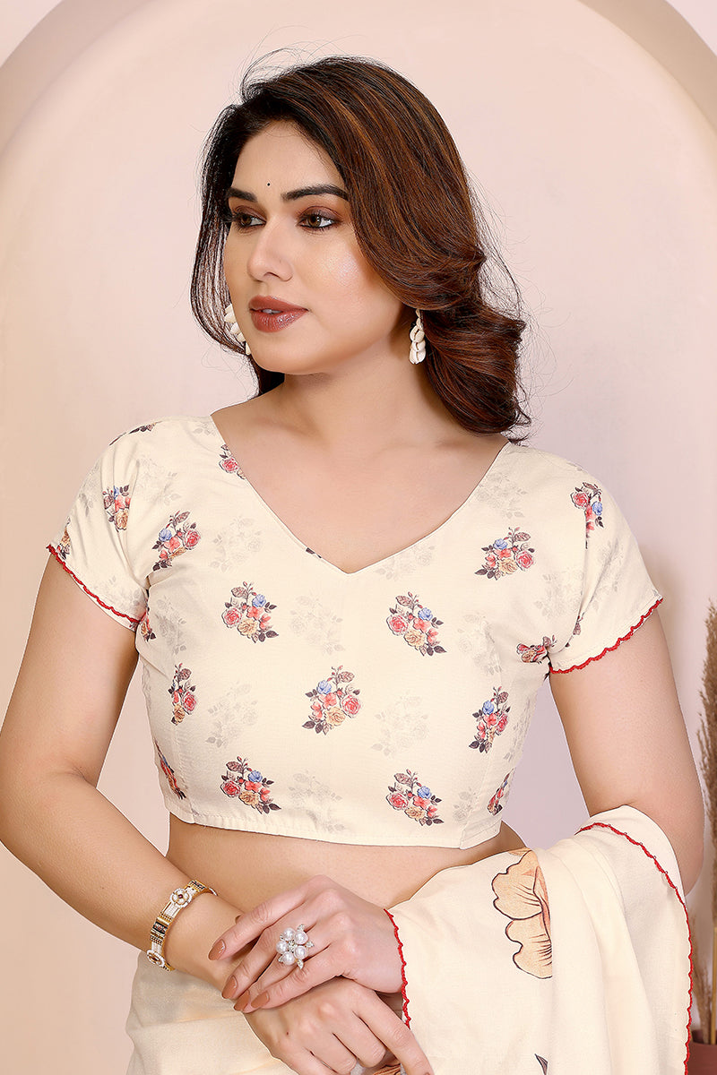 White Manipuri Silk Saree