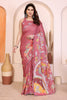Peach Kalamkari Printed Saree