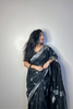 Black Weaving Cotton Silk Saree