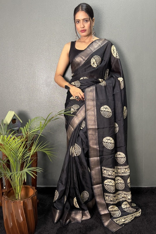 Soft Cotton Kamalkari Ready To Wear Saree