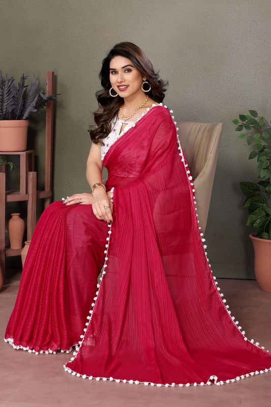 Polyester Zari Casual Wear