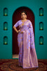 Lavender Pure Banarasi Khadi Silk Saree