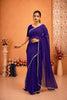 Morpich Mirror Lace Georgette Saree