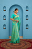 Mint Pure Banarasi Khadi Silk Saree