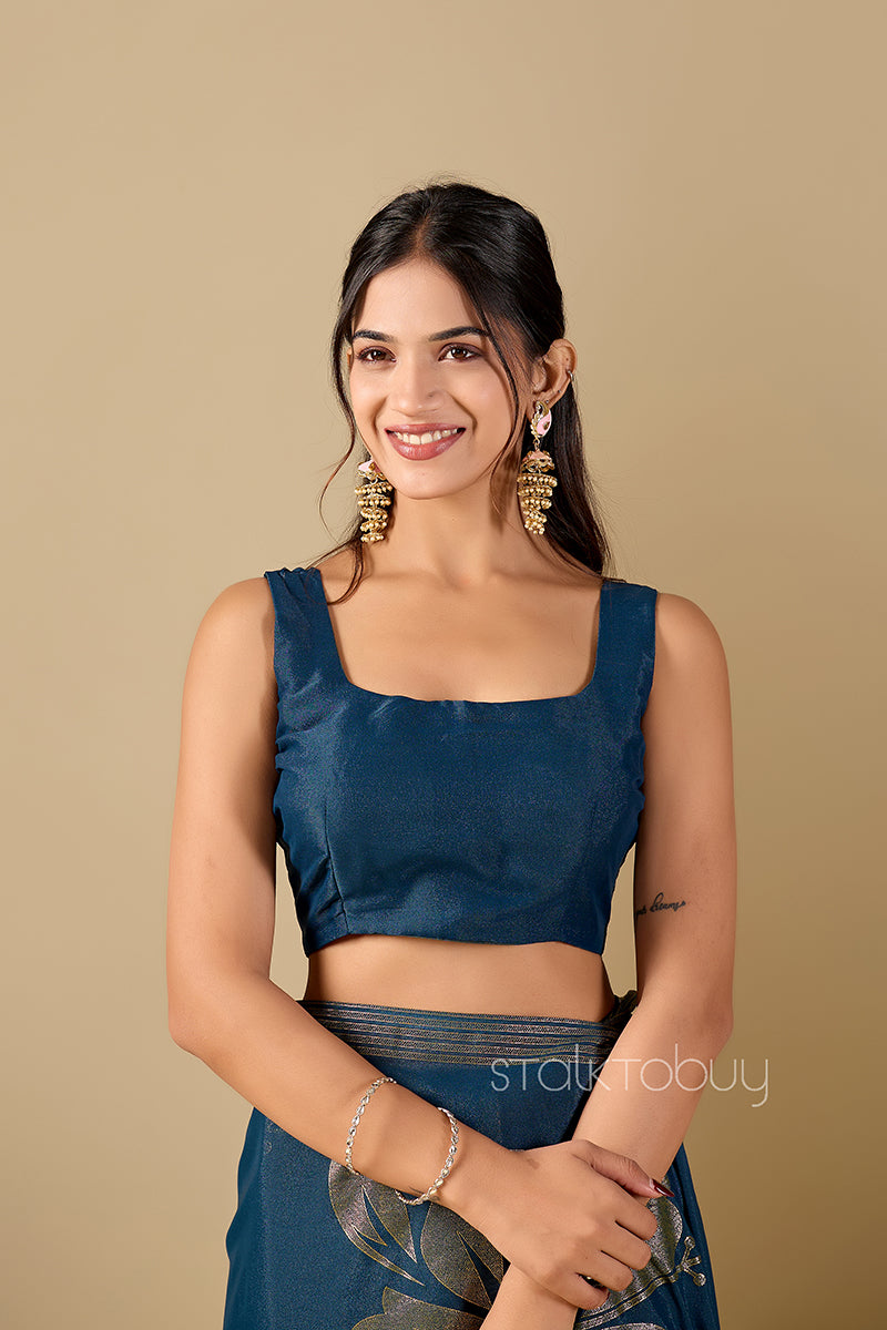 Morpich Foil Printed Georgette Saree