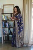Navy Blue Banarasi Silk Saree