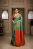 Green Handloom Woven Banarasi Silk Saree