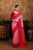 Baby Pink Narayan Border Silk Blend Saree