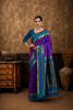 Purple Narayan Border Silk Blend Saree