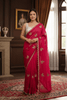 Pink Crunchy Silk Embroidery Saree