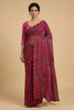 Pink Floral Printed Georgette Saree