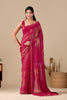Pink Foil Printed Georgette Saree