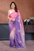 Pink Lavender Dual Shade Embroidered Saree