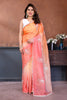 Pink Orange Dual Shade Embroidered Saree