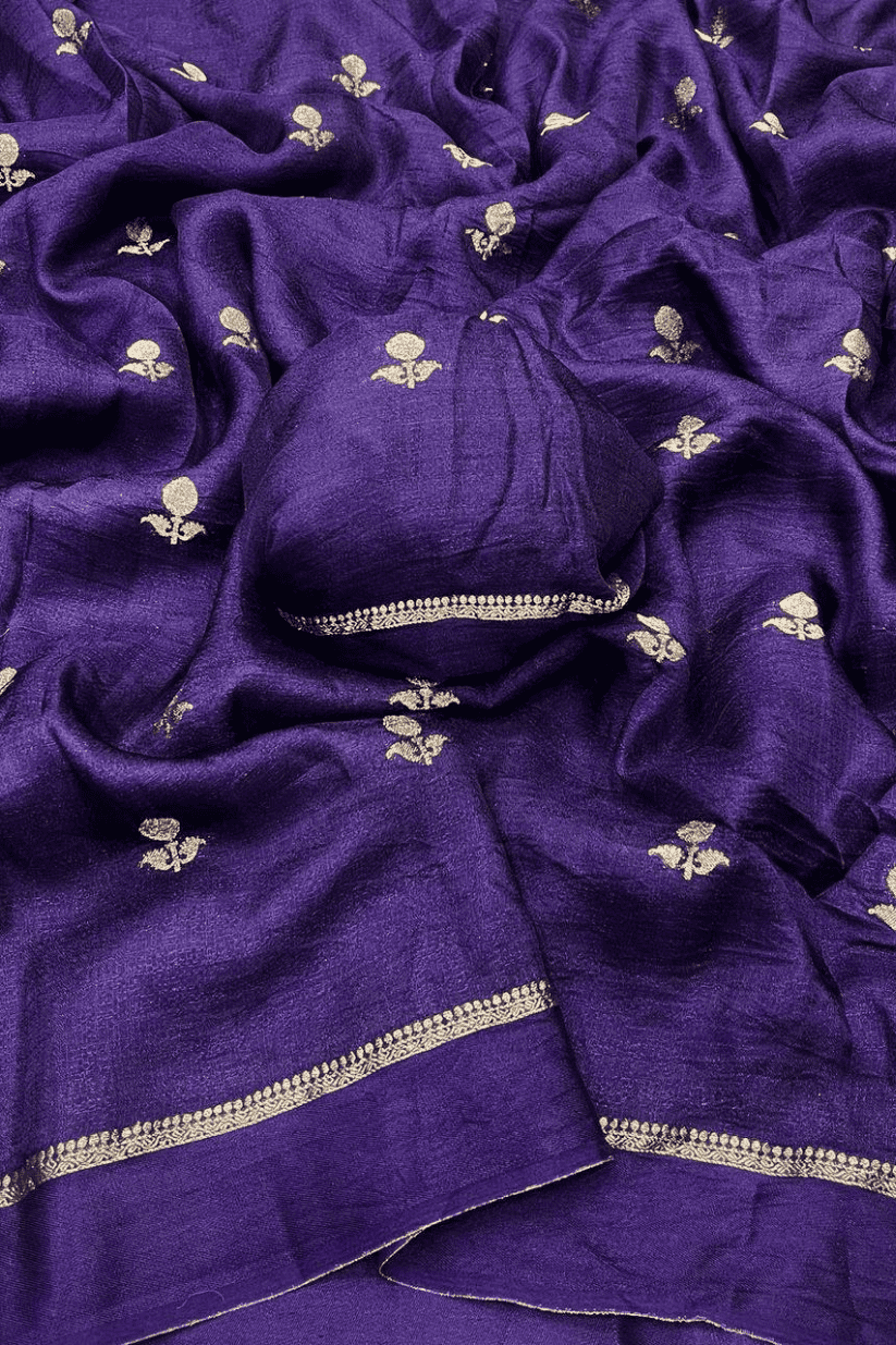 Purple Khadi Silk Saree