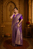 Purple Pure Soft Khadi Silk Saree