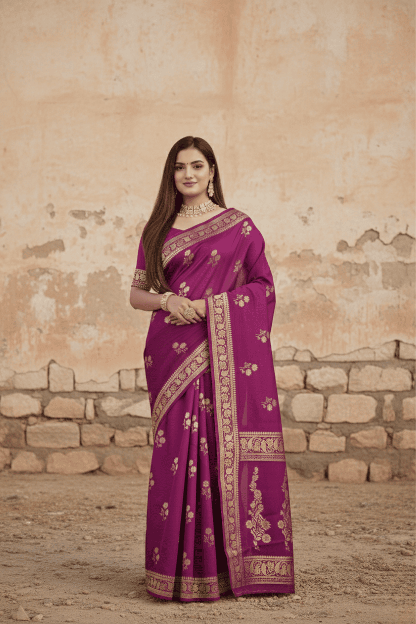 Purple Soft Silk Saree
