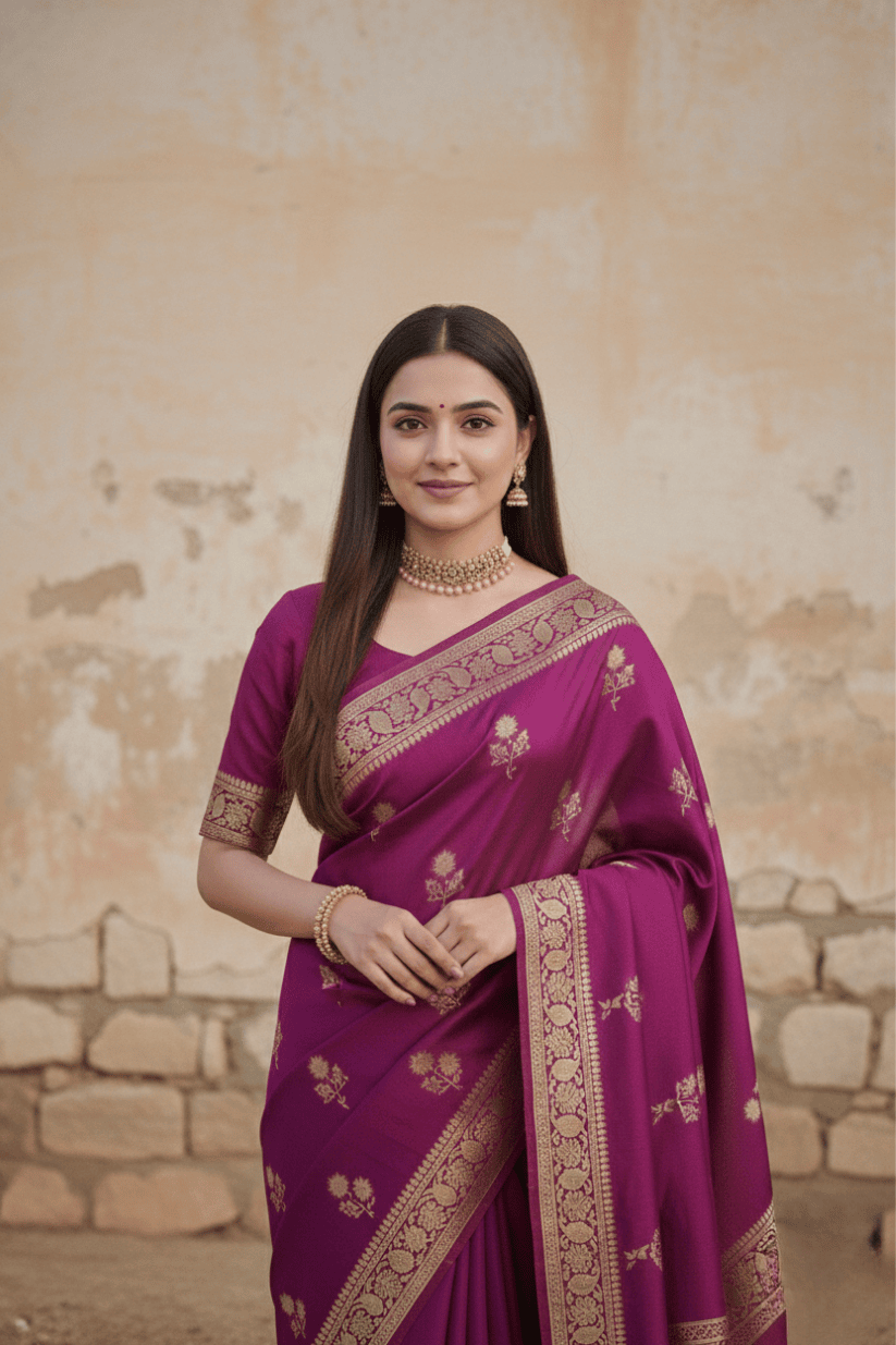 Purple Soft Silk Saree