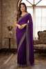 Purple Swarovski Soft Silk Saree