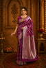 Purple Woven Banarasi Silk Saree