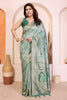 Rama Cotton Blend Jacquard Zari Saree