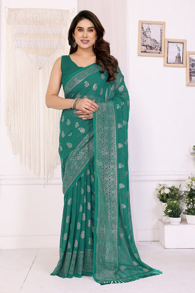 Rama Foil Printed Soft Georgette Saree