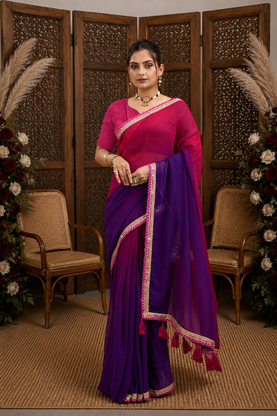 Rani Toned  Georgette Saree