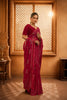 Red Foil Printed Georgette Saree