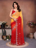 Red Georgette Embroidered Saree