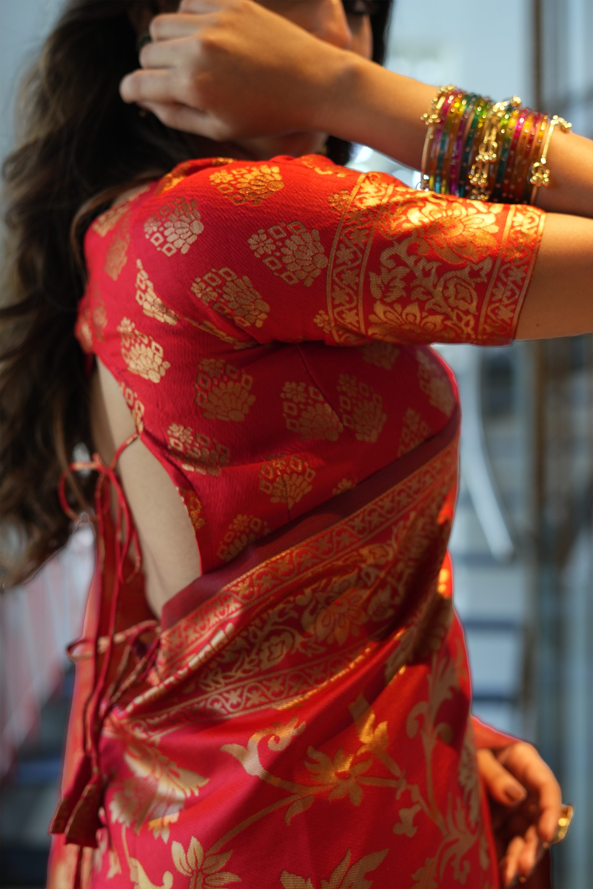 Red Banarasi Silk Saree