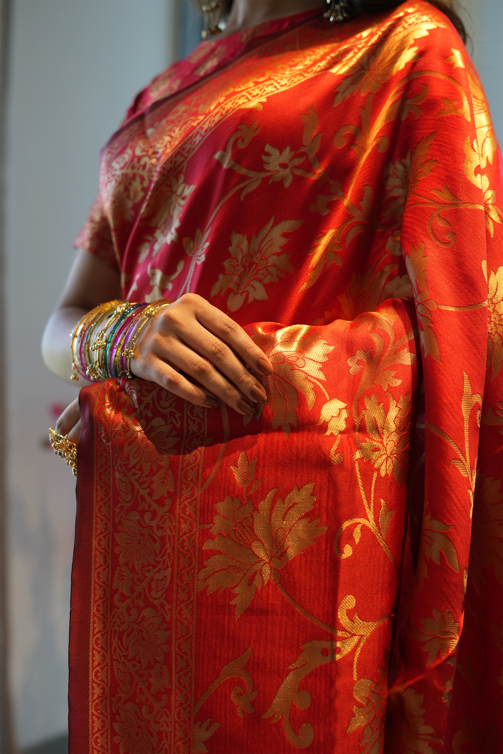 Red Banarasi Silk Saree