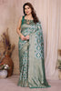 Rama Cotton Blend Jacquard Zari Saree