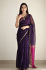 Violet Cotton Silk Saree