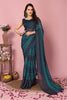 Blue Ready To Wear Shimmer Nylon Silk Saree