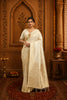 White Pure Soft Khadi Silk Saree